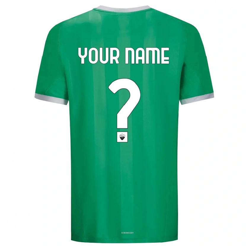 Danxen Bambino AS Roma Maglia Gara Portiere Verde Bianco 2025/26 Maglietta