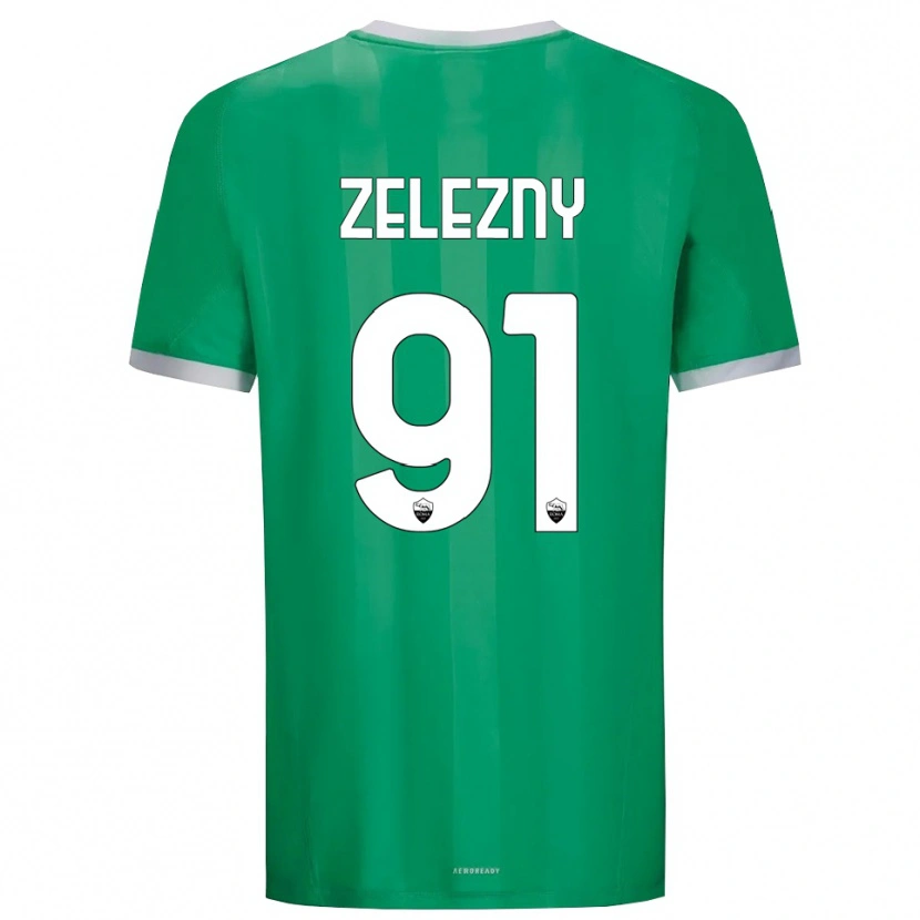 Danxen Bambino Radoslaw Zelezny #91 Maglia Gara Portiere Verde Bianco 2025/26 Maglietta