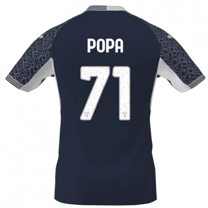 Danxen Bambino Mihai Popa #71 Maglia Gara Portiere Blu Nero Bianco 2025/26 Maglietta