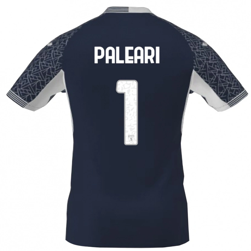 Danxen Bambino Alberto Paleari #1 Maglia Gara Portiere Blu Nero Bianco 2025/26 Maglietta