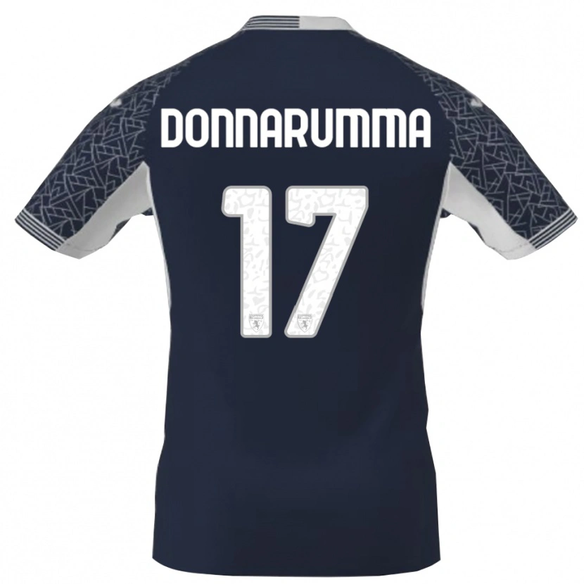 Danxen Bambino Antonio Donnarumma #17 Maglia Gara Portiere Blu Nero Bianco 2025/26 Maglietta
