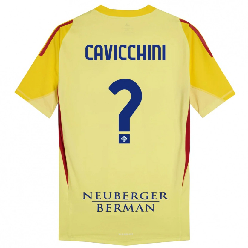 Danxen Bambino Leonardo Cavicchini #0 Maglia Gara Portiere Giallo Chiaro Nero 2025/26 Maglietta