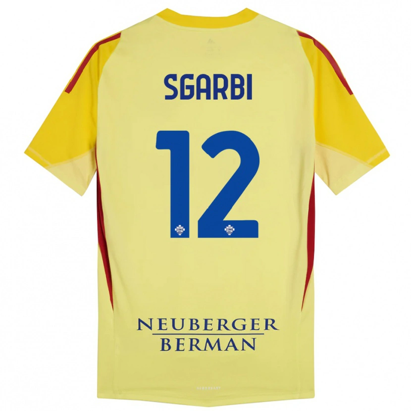 Danxen Bambino Dylan Sgarbi #12 Maglia Gara Portiere Giallo Chiaro Nero 2025/26 Maglietta
