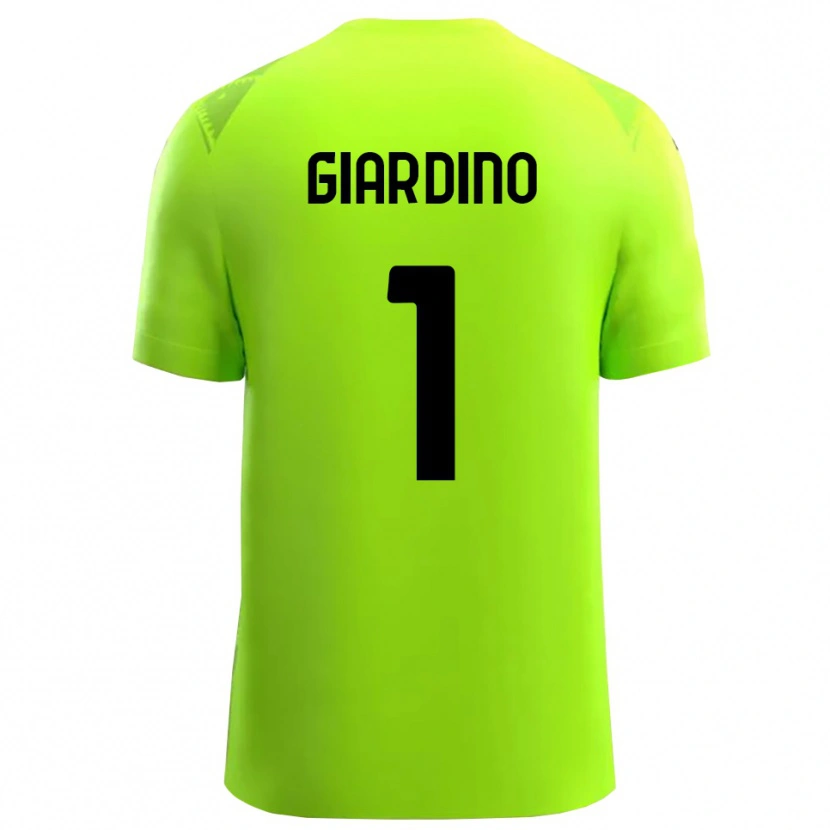 Danxen Bambino Andrea Giardino #1 Maglia Gara Portiere Verde Prato Nero 2025/26 Maglietta