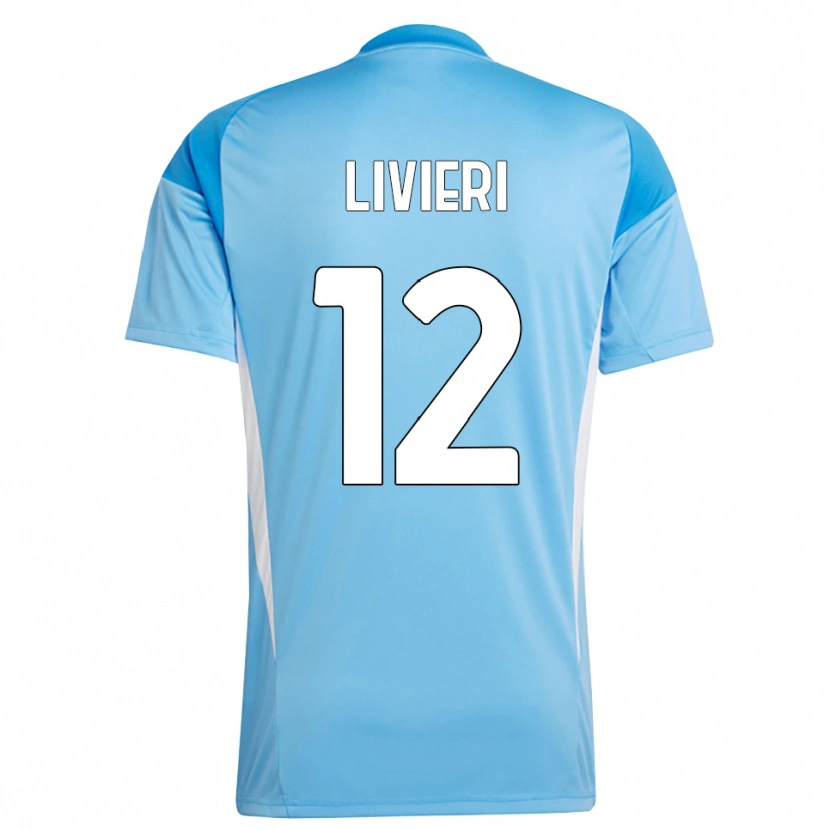 Danxen Bambino Alessandro Livieri #12 Maglia Gara Portiere Azzurro Bianco 2025/26 Maglietta
