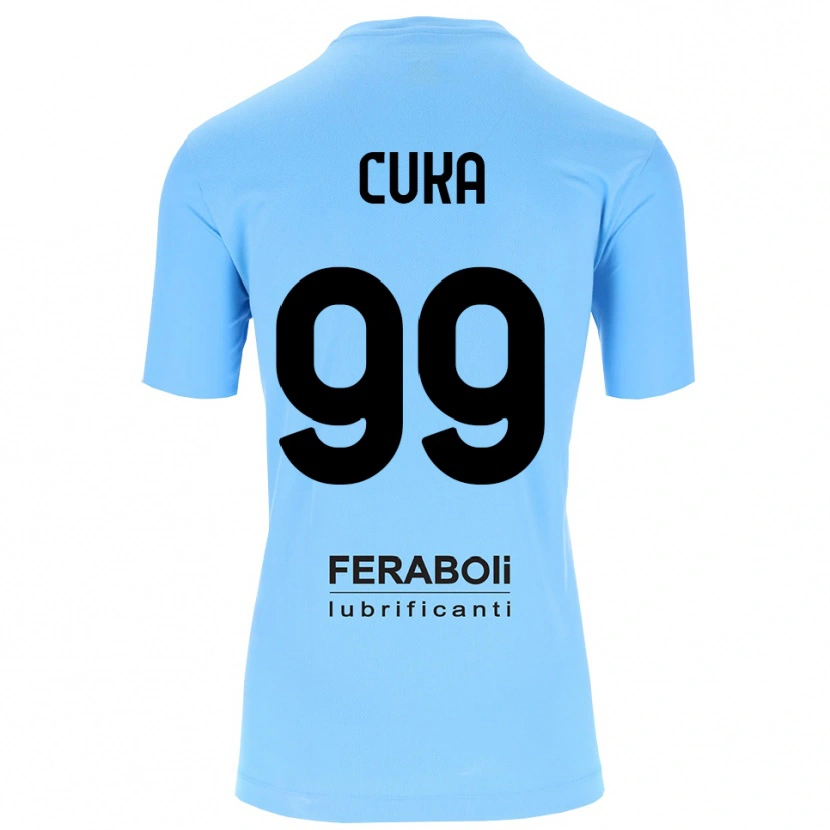 Danxen Bambino Samuel Cuka #99 Maglia Gara Portiere Azzurro Nero 2025/26 Maglietta