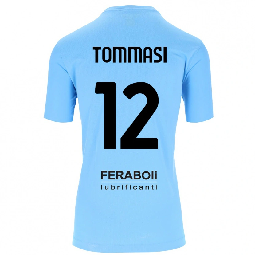 Danxen Bambino Francesco Tommasi #12 Maglia Gara Portiere Azzurro Nero 2025/26 Maglietta