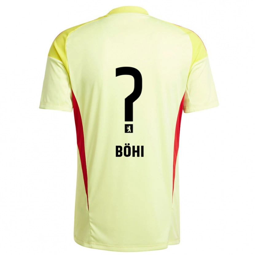Danxen Bambino Nadine Böhi #0 Maglia Gara Portiere Giallo Chiaro Nero 2025/26 Maglietta