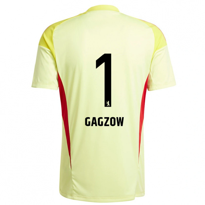 Danxen Bambino Fritz Gagzow #1 Maglia Gara Portiere Giallo Chiaro Nero 2025/26 Maglietta