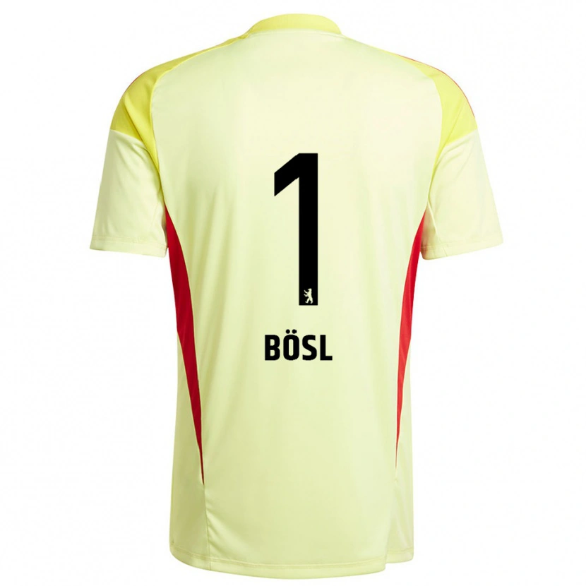 Danxen Bambino Cara Bösl #1 Maglia Gara Portiere Giallo Chiaro Nero 2025/26 Maglietta