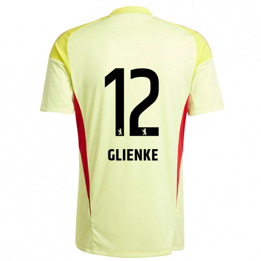 Danxen Bambino Niklas Glienke #12 Maglia Gara Portiere Giallo Chiaro Nero 2025/26 Maglietta