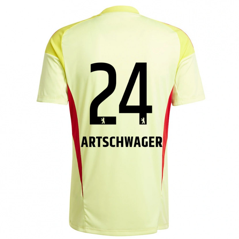 Danxen Bambino Finn Artschwager #24 Maglia Gara Portiere Giallo Chiaro Nero 2025/26 Maglietta