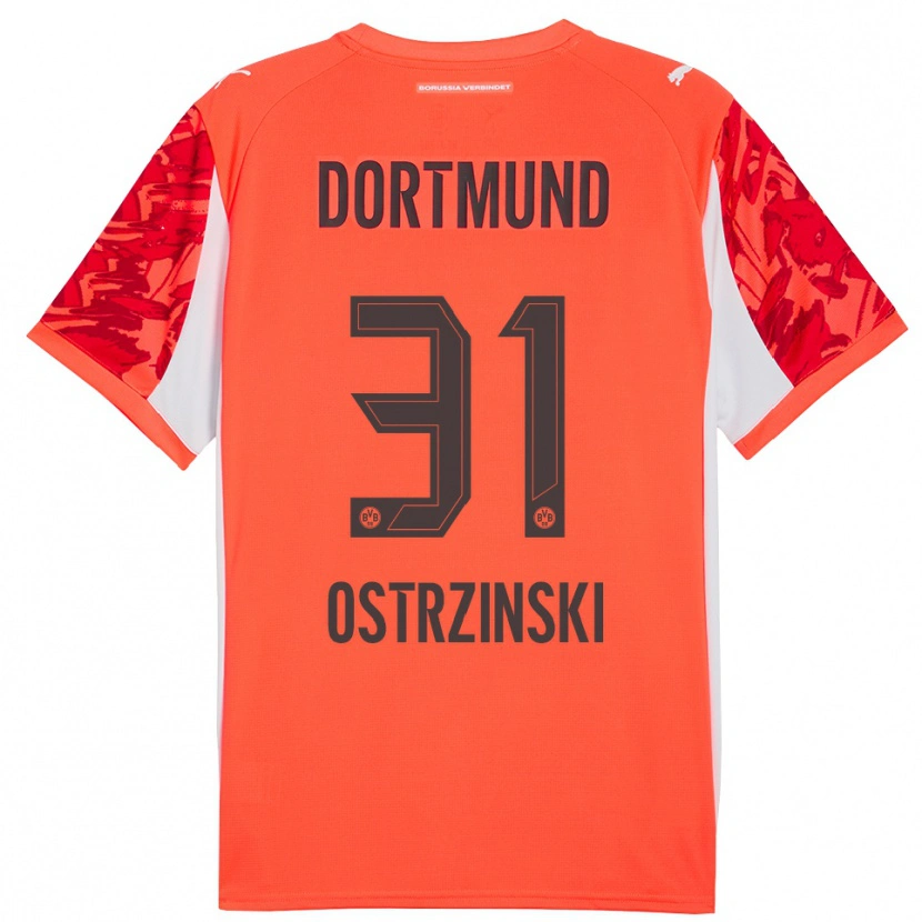 Danxen Bambino Silas Ostrzinski #31 Maglia Gara Portiere Rosso Arancione 2025/26 Maglietta