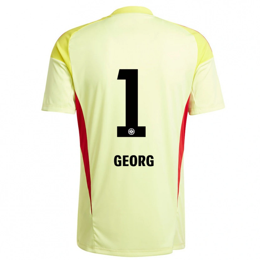 Danxen Bambino Hannes Georg #1 Maglia Gara Portiere Giallo Chiaro Nero 2025/26 Maglietta