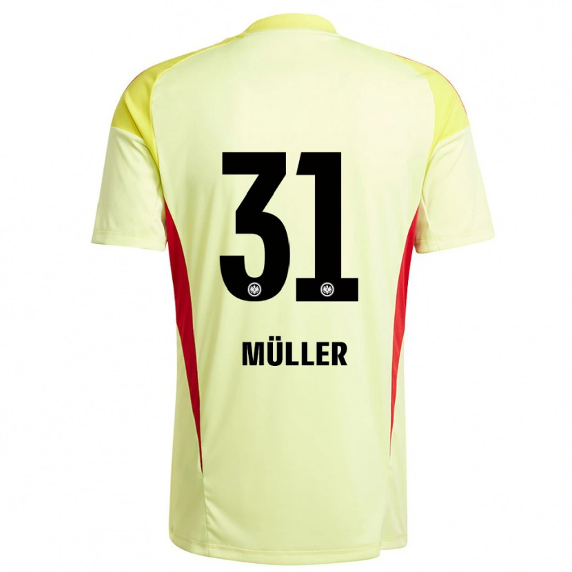 Danxen Bambino Laurin Müller #31 Maglia Gara Portiere Giallo Chiaro Nero 2025/26 Maglietta