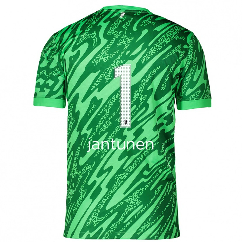 Danxen Bambino Jaaso Jantunen #1 Maglia Gara Portiere Verde Bianco 2025/26 Maglietta
