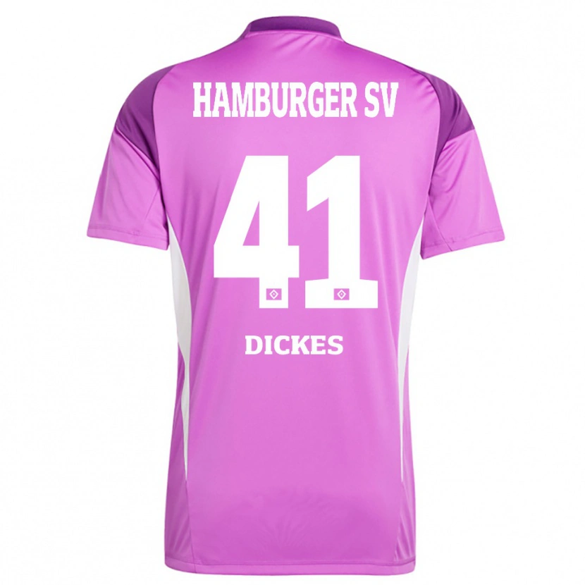 Danxen Bambino Fernando Dickes #41 Maglia Gara Portiere Lilla Bianco Viola 2025/26 Maglietta