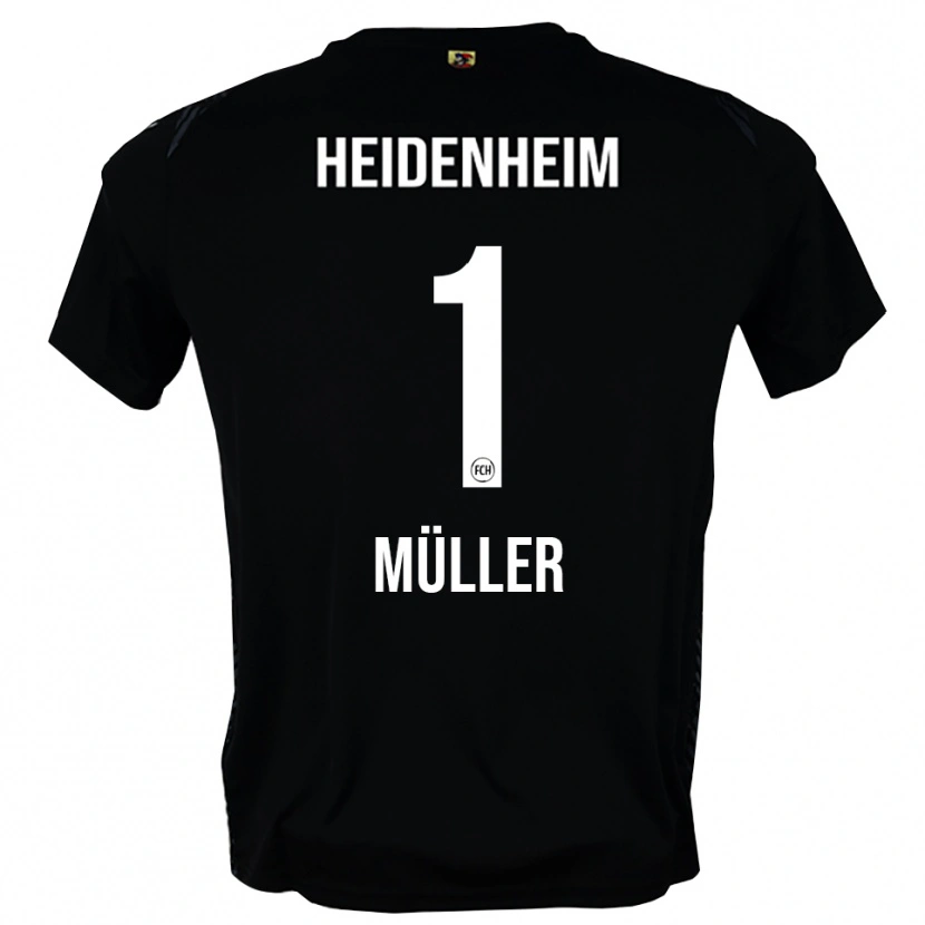 Danxen Bambino Kevin Müller #1 Maglia Gara Portiere Grigio Scuro Nero 2025/26 Maglietta
