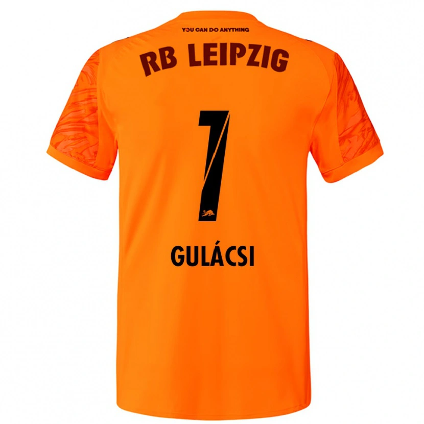 Danxen Bambino Péter Gulácsi #1 Maglia Gara Portiere Arancione Rosso 2025/26 Maglietta