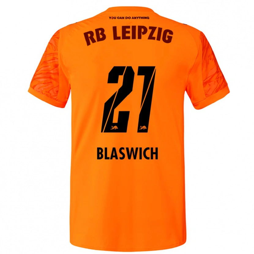 Danxen Bambino Janis Blaswich #21 Maglia Gara Portiere Arancione Rosso 2025/26 Maglietta