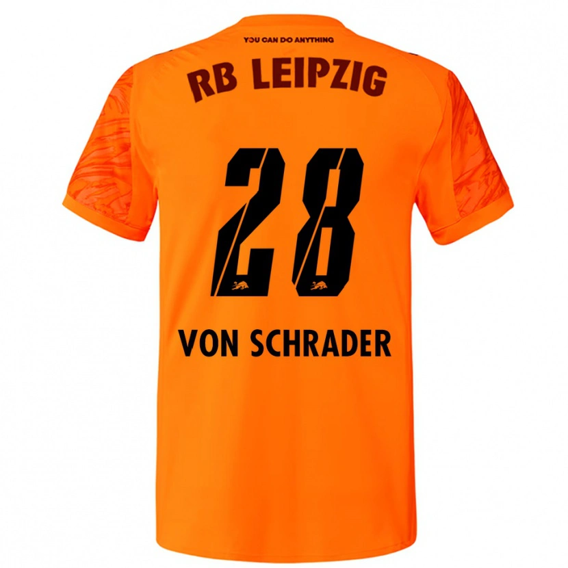 Danxen Bambino Lina Von Schrader #28 Maglia Gara Portiere Arancione Rosso 2025/26 Maglietta