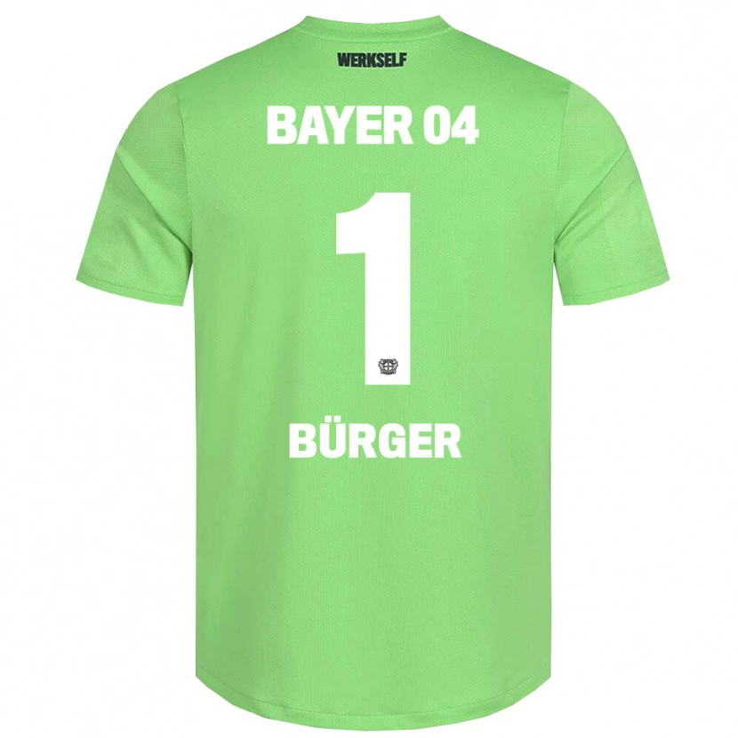 Danxen Bambino Elias Bürger #1 Maglia Gara Portiere Verde Chiaro Bianco 2025/26 Maglietta