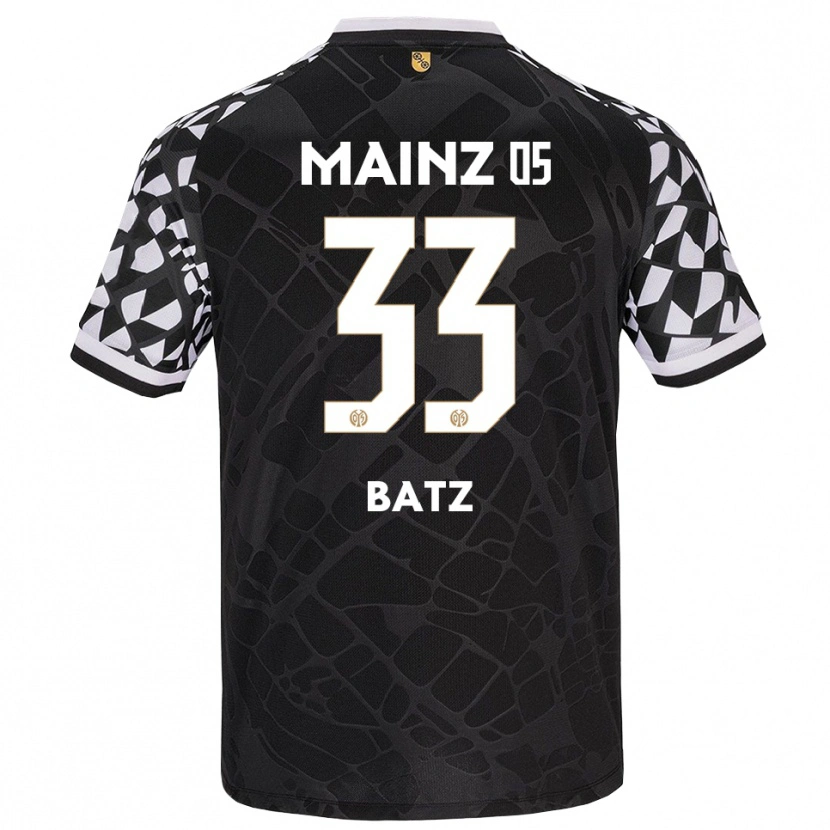 Danxen Bambino Daniel Batz #33 Maglia Gara Portiere Nero Bianco 2025/26 Maglietta