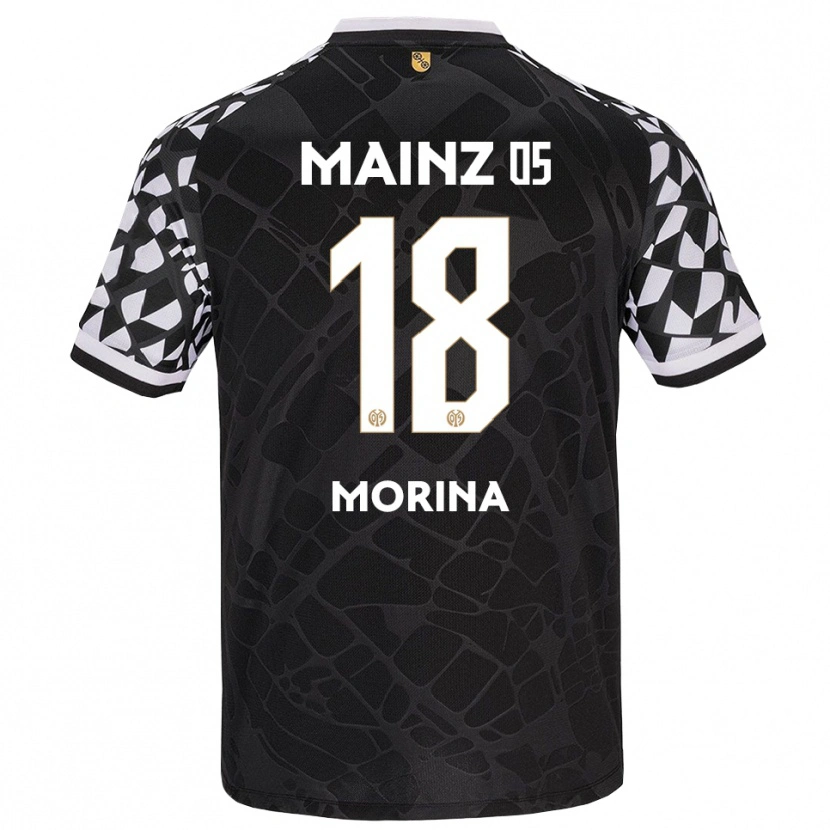 Danxen Bambino Genti Morina #18 Maglia Gara Portiere Nero Bianco 2025/26 Maglietta