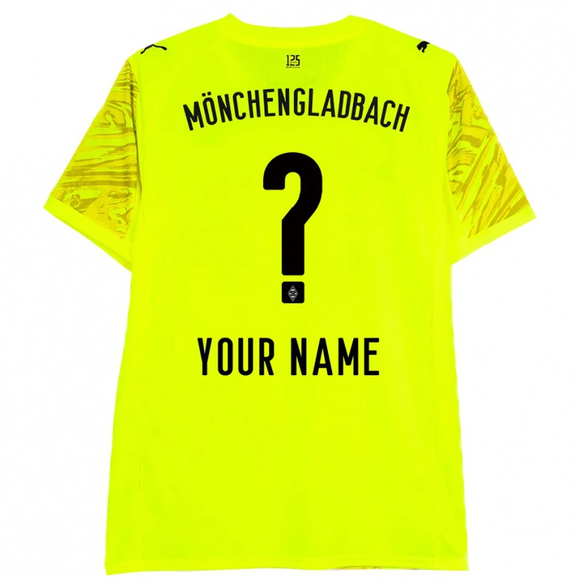 Danxen Bambino Borussia Monchengladbach Maglia Gara Portiere Giallo Nero 2025/26 Maglietta