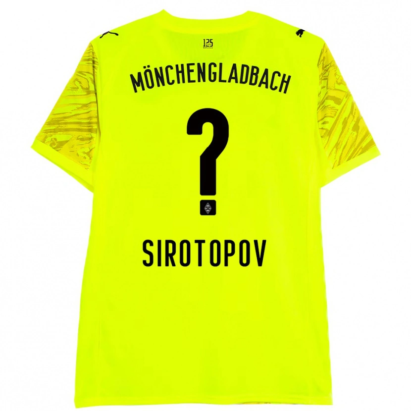 Danxen Bambino Artem Sirotopov #0 Maglia Gara Portiere Giallo Nero 2025/26 Maglietta