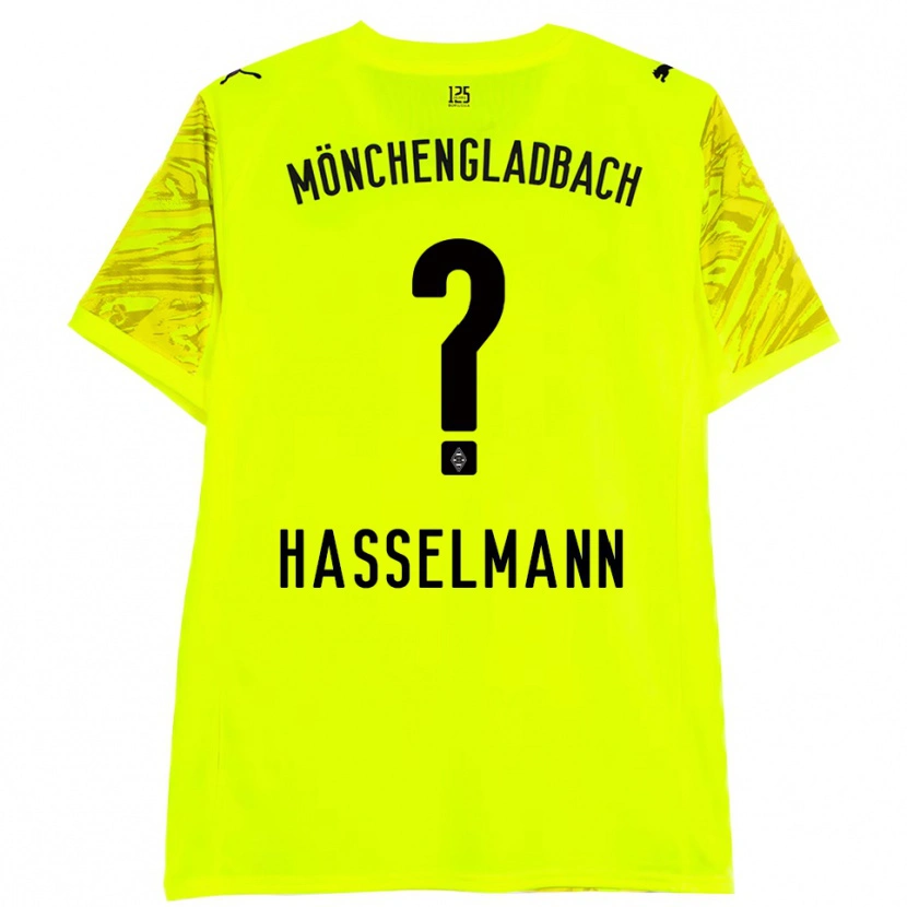 Danxen Bambino Nina Hasselmann #0 Maglia Gara Portiere Giallo Nero 2025/26 Maglietta