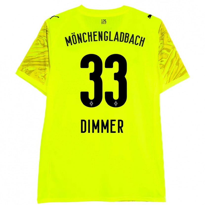 Danxen Bambino Florian Dimmer #33 Maglia Gara Portiere Giallo Nero 2025/26 Maglietta
