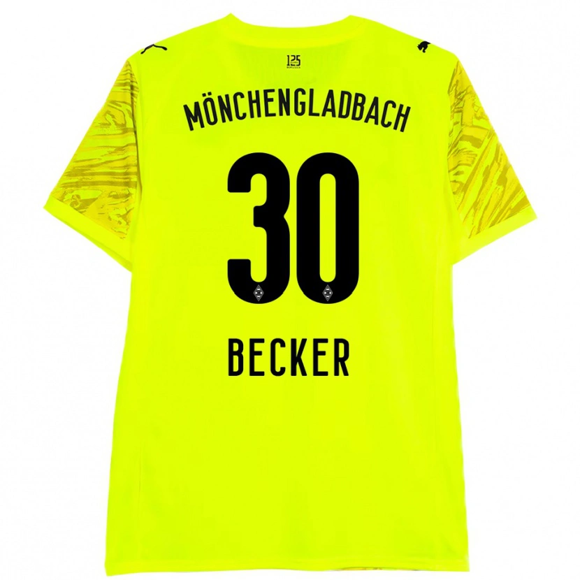 Danxen Bambino Benjamin Becker #30 Maglia Gara Portiere Giallo Nero 2025/26 Maglietta