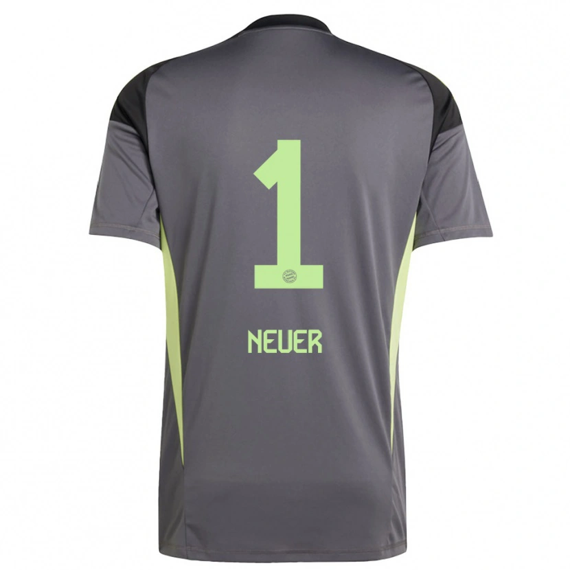 Danxen Bambino Manuel Neuer #1 Maglia Gara Portiere Nero Verde Giallo 2025/26 Maglietta