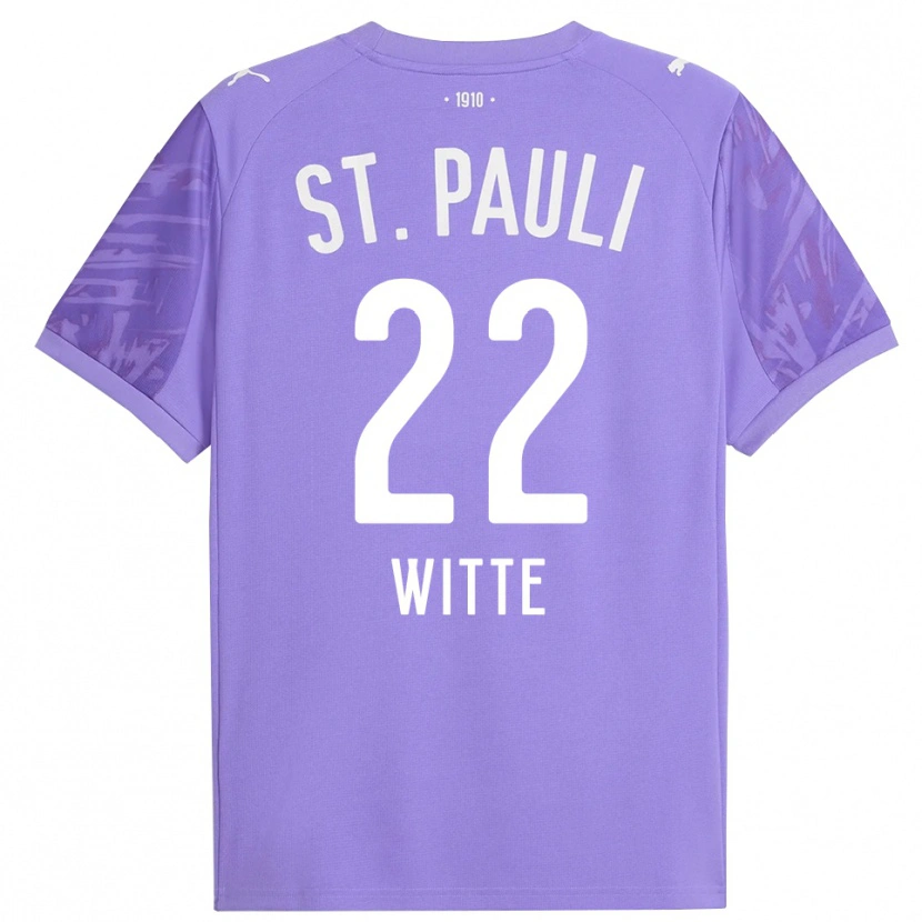 Danxen Bambino Melvin Witte #22 Maglia Gara Portiere Viola Medio Nero 2025/26 Maglietta