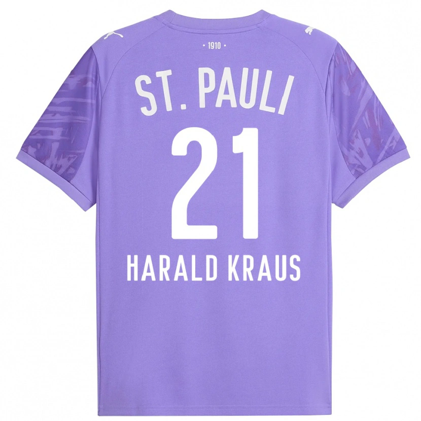 Danxen Bambino Stefan Harald Kraus #21 Maglia Gara Portiere Viola Medio Nero 2025/26 Maglietta
