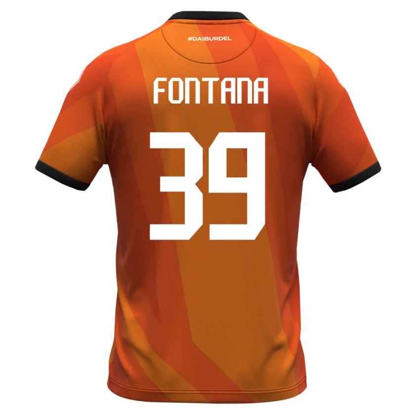 Danxen Bambino Niccolò Fontana #39 Maglia Gara Portiere Corallo Bianco Nero 2025/26 Maglietta