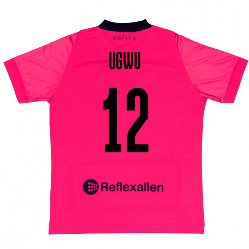 Danxen Bambino Ferdinand Ugwu #12 Maglia Gara Portiere Rosa Intenso Nero 2025/26 Maglietta