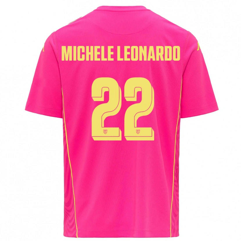 Danxen Bambino Matteo Michele Leonardo #22 Maglia Gara Portiere Rosa Intenso Giallo 2025/26 Maglietta