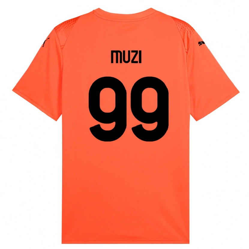 Danxen Bambino Christian Muzi #99 Maglia Gara Portiere Arancio Nero 2025/26 Maglietta