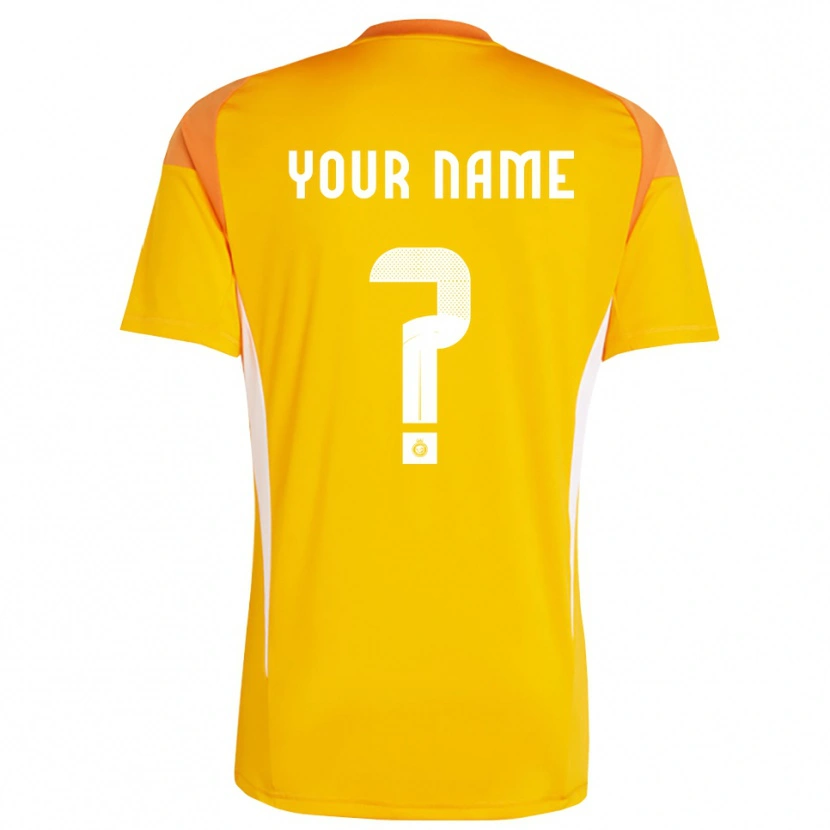Danxen Bambino Al-Nassr Maglia Gara Portiere Arancio Giallo Bianco 2025/26 Maglietta