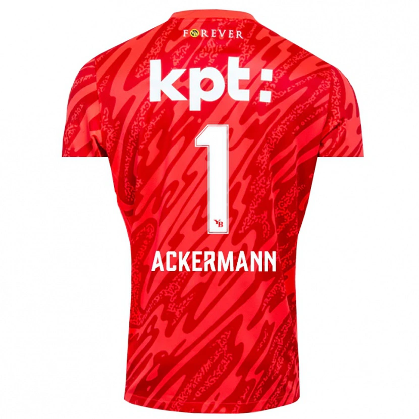 Danxen Bambino Jara Ackermann #1 Maglia Gara Portiere Bianco Rosso 2025/26 Maglietta