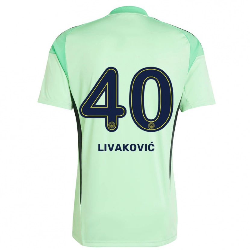 Danxen Bambino Dominik Livakovic #40 Maglia Gara Portiere Verde Chiaro Nero 2025/26 Maglietta
