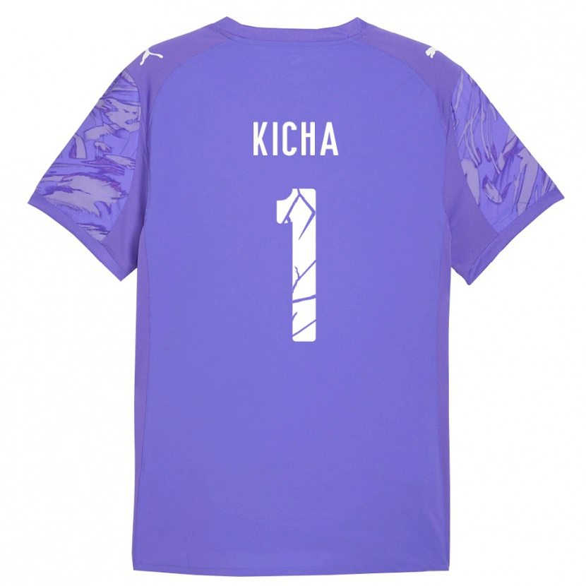 Danxen Bambino Tymofiy Kicha #1 Maglia Gara Portiere Lilla Viola 2025/26 Maglietta