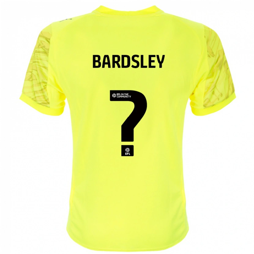 Danxen Bambino Harvey Bardsley #0 Maglia Gara Portiere Nero Giallo 2025/26 Maglietta