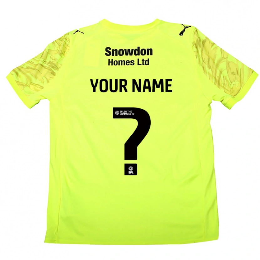 Danxen Bambino Northampton Town Maglia Gara Portiere Verde Fluorescente 2025/26 Maglietta