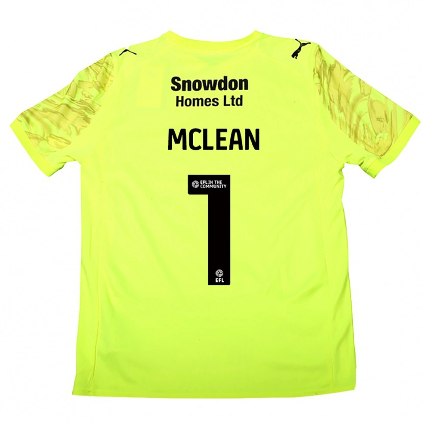 Danxen Bambino Katie Mclean #1 Maglia Gara Portiere Verde Fluorescente 2025/26 Maglietta