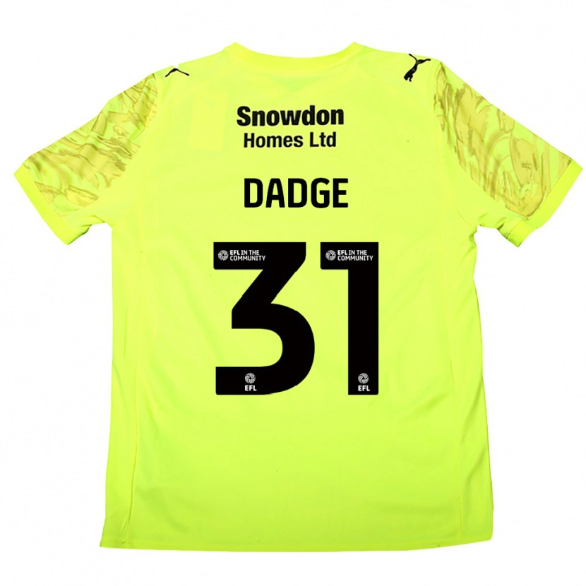 Danxen Bambino James Dadge #31 Maglia Gara Portiere Verde Fluorescente 2025/26 Maglietta
