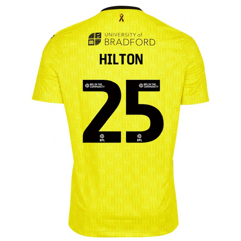 Danxen Bambino Joe Hilton #25 Maglia Gara Portiere Nero Giallo 2025/26 Maglietta