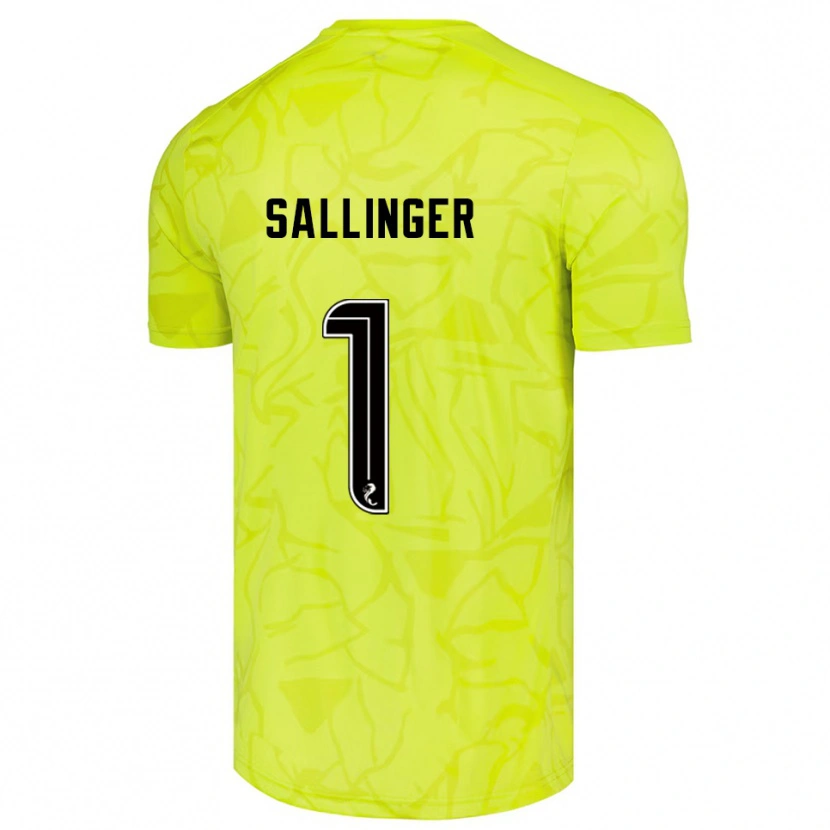 Danxen Bambino Raphael Sallinger #1 Maglia Gara Portiere Giallo Nero 2025/26 Maglietta